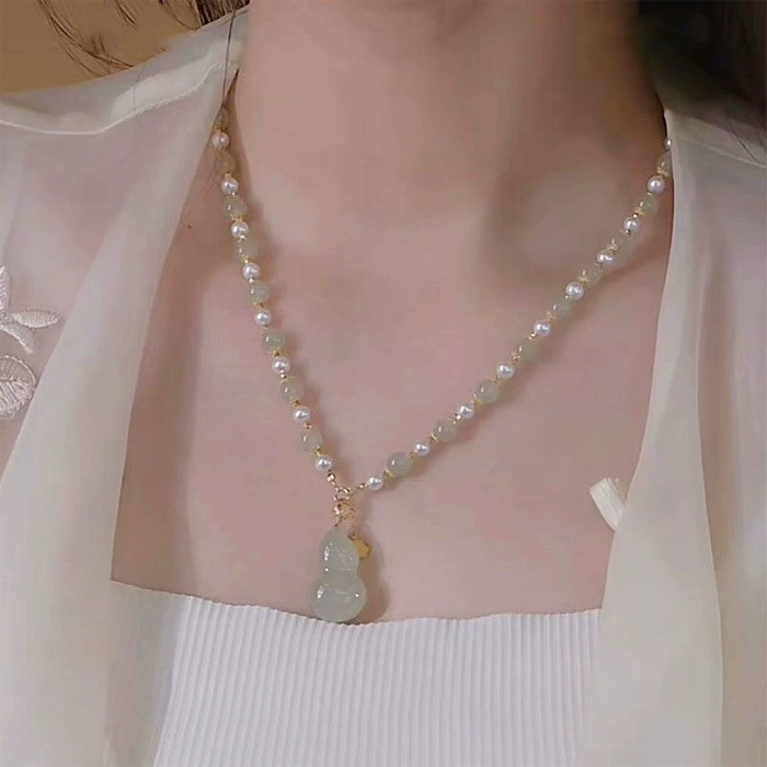 Ретро небесные жемчужные серьги Hutian Jade кулон длинные серьги легкие и роскошные нишевые украшения из жемчуга