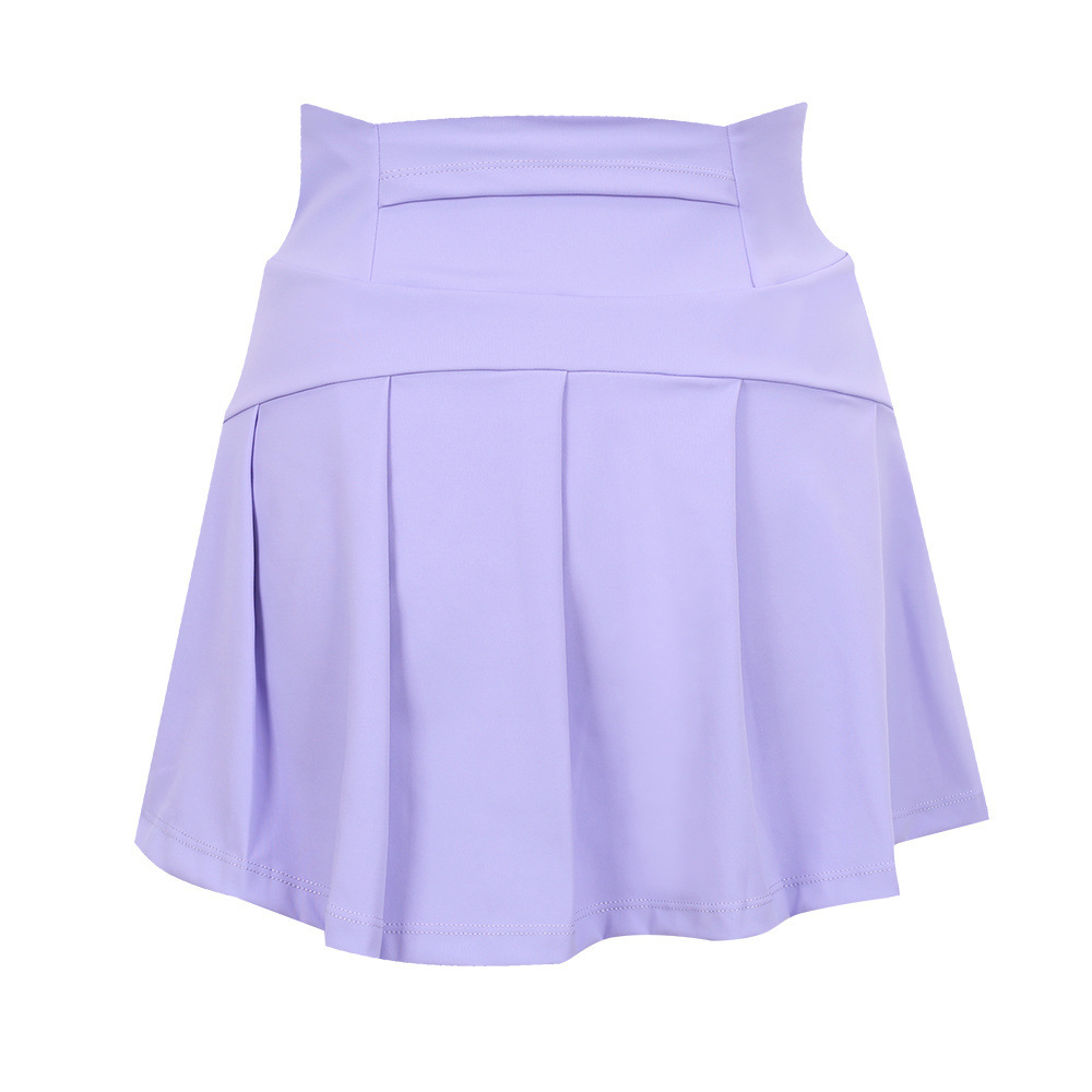 Falda de tenis de nailon estilo Lulu, de alta elasticidad, de seda helada, fina, transpirable, antiexposición, para yoga y deportes, para mujer.