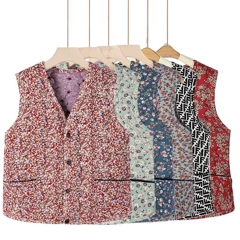 Новая мама плечо хлопковый жилет бабушка среднего и пожилого возраста теплый жилет осенью и зимой