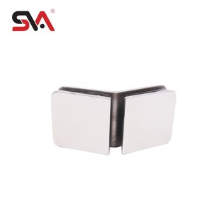 Square Stainless Steel 135-Degree Double-Sided Movable Clip Glass Door Movable Clip Bathroom Glass Clip Hinge Hinge