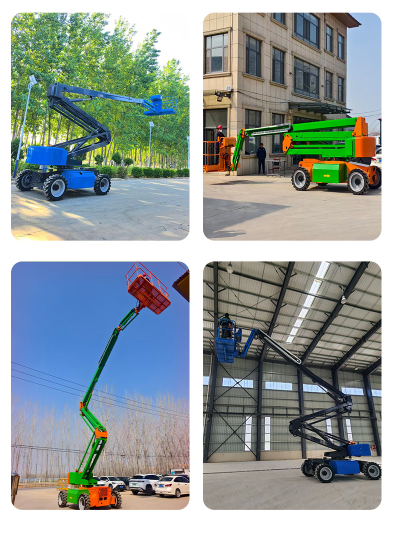 Fully Self-Propelled Articulated Arm Lift for Outdoor Decoration, Ladder Climbing, Street Light Maintenance, High-Altitude Work Vehicle, Articulated Arm Vehicle