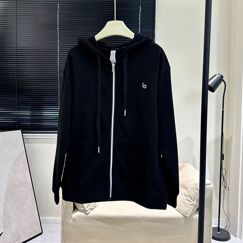 LO拉链连帽开衫25秋冬新款韩版休闲立体印花情侣连帽卫衣男女同款|undefined