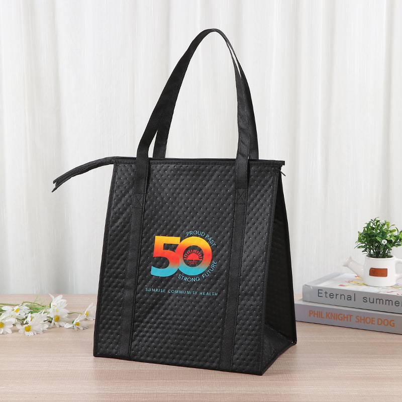 Bolsa de aislamiento térmico para pastel de leche y té, papel de aluminio para frutas y verduras frescas de marisco, bolsa de aislamiento térmico no tejida, bolsa de aislamiento térmico desechable de espesamiento image 3