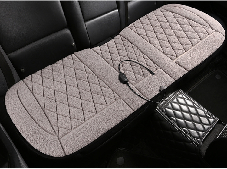 Car Heated Seat Cushion Winter Car Seat Cushion 12V Car Seat Electric Heating Plush Double Seat Cross-Border Export Export