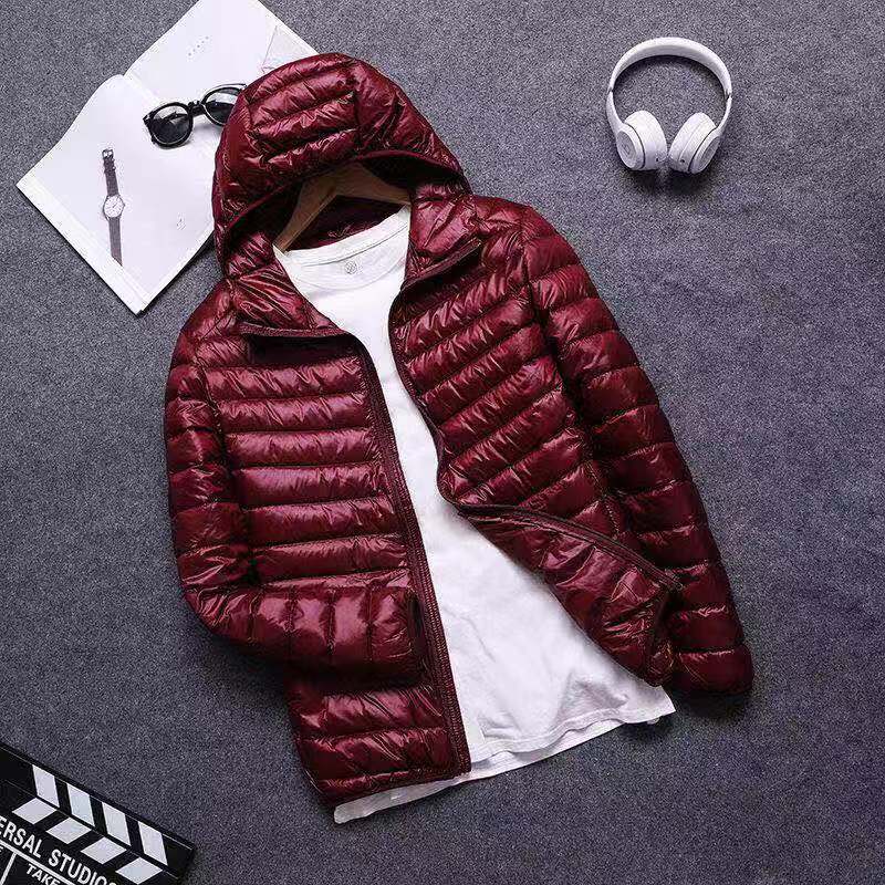 2023 Brand Casual Down Jacket For Men Pure Cotton Warm Solid Color Hooded Coat High Quality Down Jacket Male_voghion.com