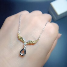 ��ʹ��S925�y��18K�pɫ��ˮ����4*6mm�����y� ��Q