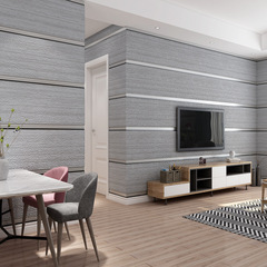 Nordic bedroom living room TV background wall wallpaper with large spacing, simple 3D three-dimensional thickening, deer skin velvet wallpaper