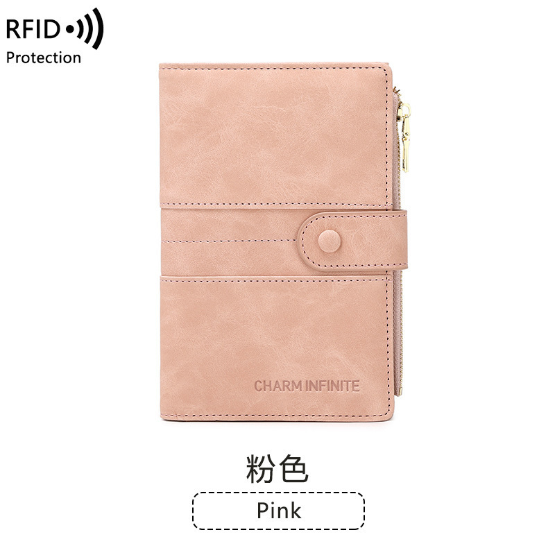 国境を越えた新しい盗難防止 RFID パスポート ホルダー ジッパー バックル パスポート ケース ドキュメント ホルダー 多機能旅行パスポート バッグ|undefined