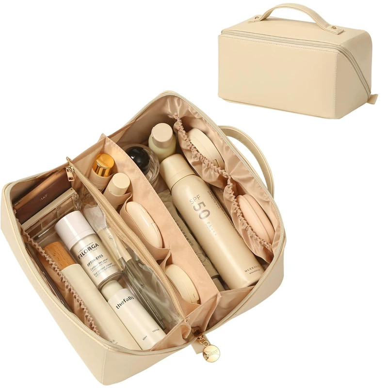 Cosmetic bag for traveling, shoulder bag, dressing table, storage system, handle