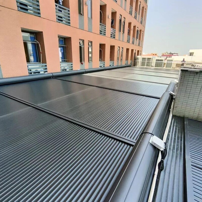 Aluminum Alloy Canopy Sunroom Sunshade Villa Roof Aluminum Alloy Heat-Insulating Rain Shelter Windproof Thermal Insulation Sun Protection Roller Blinds