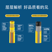 家用天然气燃气灶具连接管金属防爆煤气管软管液化气管高压橡胶管