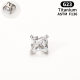 Cross-Border F136 Titanium Alloy Zirconia Lip Nail Earring Accessories Peach Heart Triangle Replacement Tooth Mouth Inlaid Zircon Thread