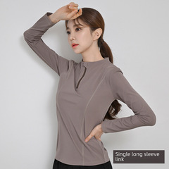 瑜伽服運動套裝女單長袖專業速干透氣秋冬季跑步衣健身休閒服批發