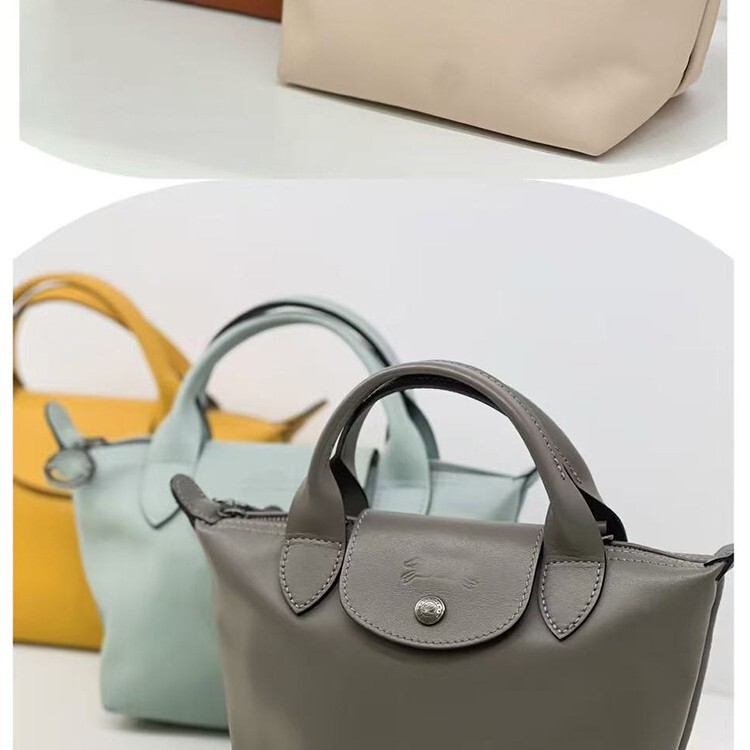 Dragon Embossed Mini Large Capacity Genuine Leather Bag Mini Lambskin Dumpling Bag Handheld Crossbody Bag for Women in Macaron Colors