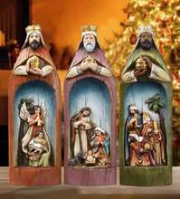 欧式宗教教堂圣母人像系列三位智者诞生套装树脂工艺品摆件家居饰