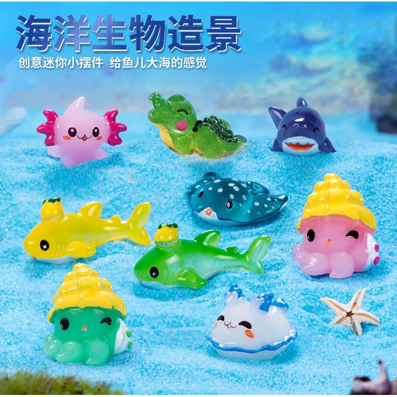 Украшения и ландшафтные украшения для аквариума, существа подводного мира, осьминог, акула, кит, аквариумные безделушки, микроландшафт