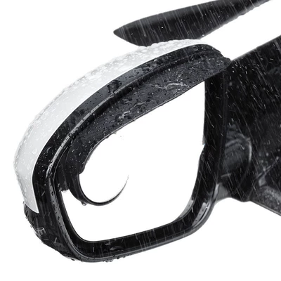 Rearview Mirror Rain Eyebrow Two-In-One: Large field of view rear view auxiliary mirror