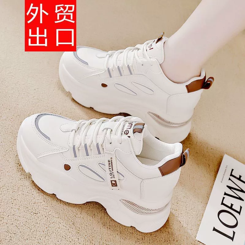 Shoes for women spring and autumn ins trend versatile inner height increasing dad shoes for women 2024 spring and autumn new versatile sports shoes