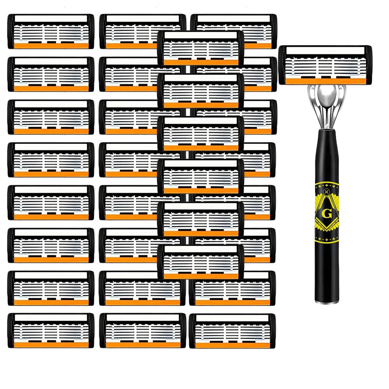 Cross-Border Six-Layer Large g Model Manual Razor Handle Holder, Six-Layer Foreign Trade Ok Model Razor Holder, Six-Layer Blade Holder for Home Use