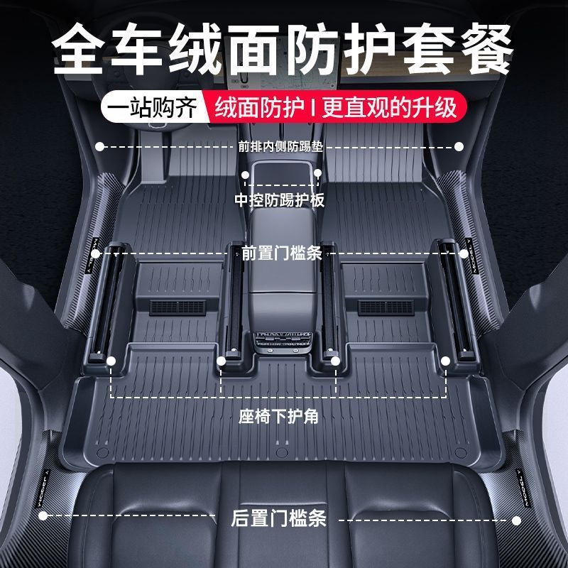 Suitable for the New Version of Tesla's New Car, Carefully Selected Gift Package, Model Y Floor Mats, Full Set of Accessories, Interior Decoration Supplies