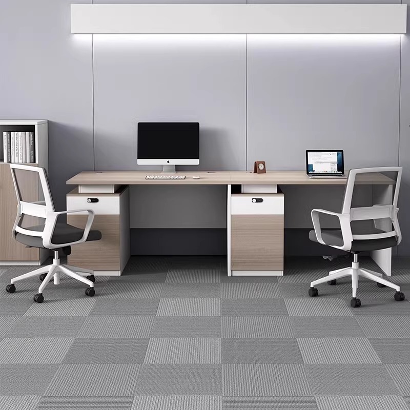 Single office desk and chair combination simple modern office 1.2 meters computer desk staff desk 1.4 meters