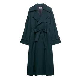 TAOP&ZA秋新款女装优雅时尚气质宽松长款系腰带风衣外套0518241