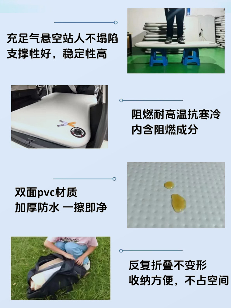 Aito M8 M9 Inflatable Suv Rear Seat Mattress for Camping, Sleeping Bed for Car Overnight Travel