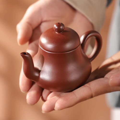 Chaozhou hand-drawn teapot, red mud pot, raw mineral purple clay pot, Dahongpao Xishi pot, household small Kung Fu tea set