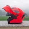 CH101 Bright fluorescent orange/transparent presented head cover+anti -fog sticker;