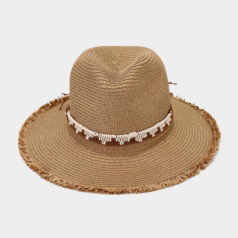 Women's Vacation Beach Solid Color Braid Wide Eaves Straw Hat display picture 6