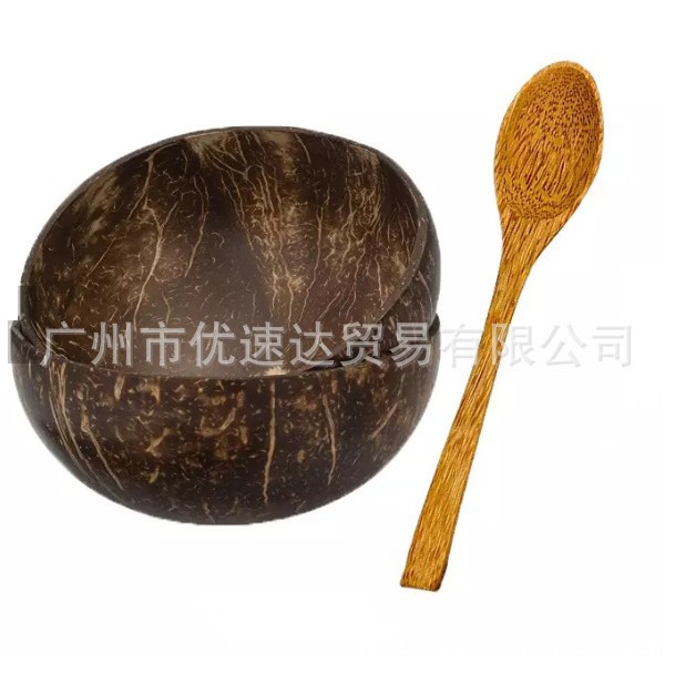 Cuenco de cuchara de cáscara de coco Cuenco de coco Cuenco de pulido de cáscara de coco ensaladera de hielo de nieve al por mayor en el extranjero Cuenco de pulido de Vietnam