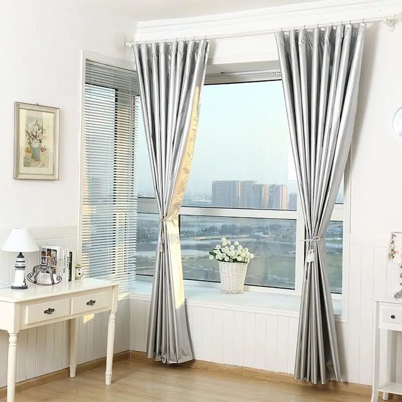 Cortina de sombreado total opaca protector solar aislamiento térmico protector solar UV dormitorio balcón ventana flotante alquiler comercio exterior