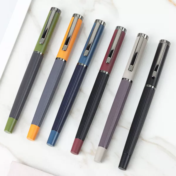 Wholesale Morandi Color Metal Signature Pen Business Office Ballpoint Pen Corporate Advertising Gift Pen Can Print Logo