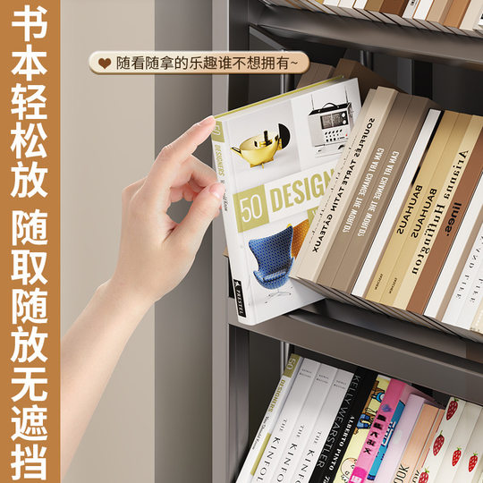 Wholesale Multi-layer Removable Bookshelf Floor-standing Wall-leaning Household Picture Book Steel Bookcase Simple Children's Stainless Steel Bookshelf