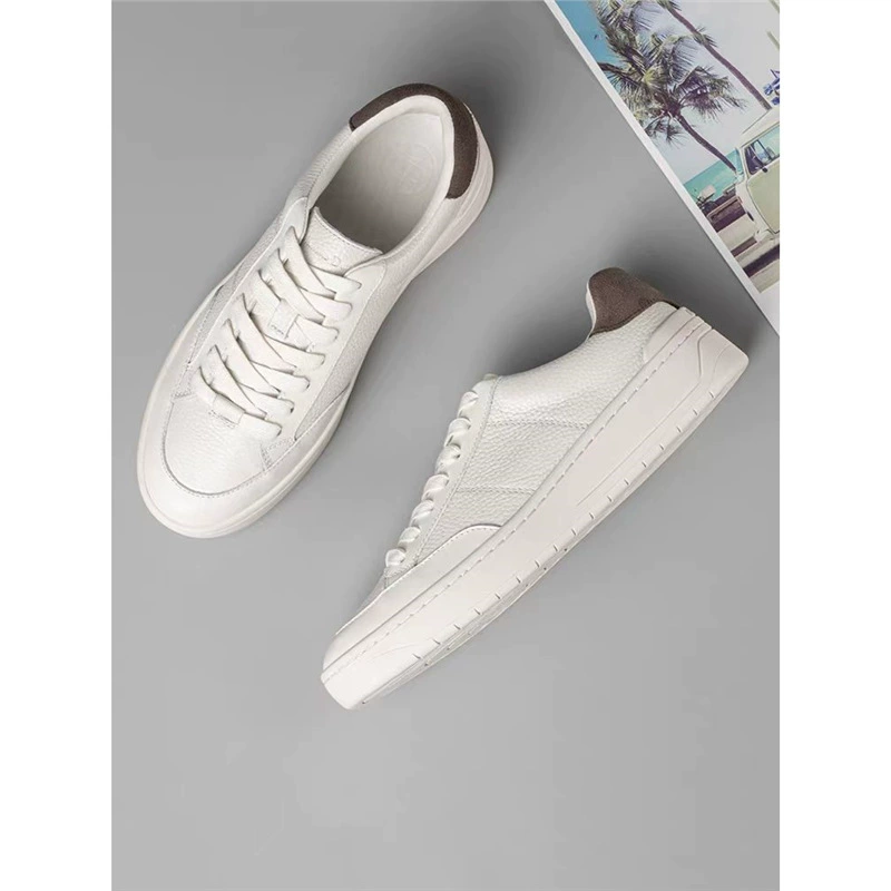 2025 новая модель разработки оптом неэтикетированные женские туфли больших размеров женские туфли из натуральной кожи повседневные спортивные универсальные белые туфли на шнурках