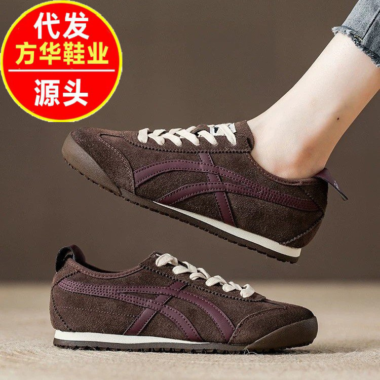 2026 primavera y otoño nueva cabeza redonda con lazos casuales de zapatos de entrenamiento de zapatos de entrenamiento de mujeres zapatos de skate retro
