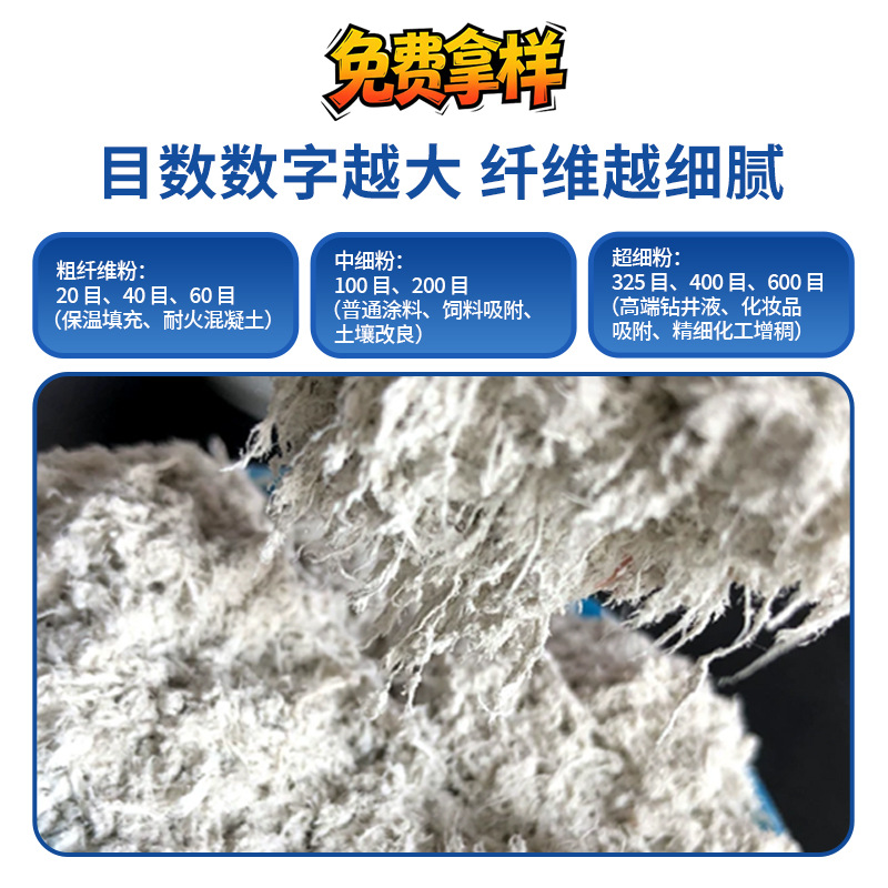 海泡石纤维 刹车片用纤维保温隔热原料现货供应厂家直销防火涂料