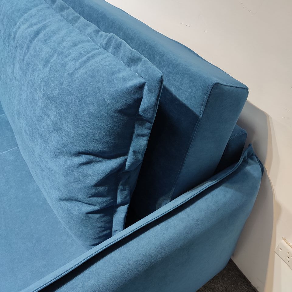 Sofá cama multifuncional de doble propósito, moderno y simple tecnología azul mar profundo, sofá de sala de estar, apartamento