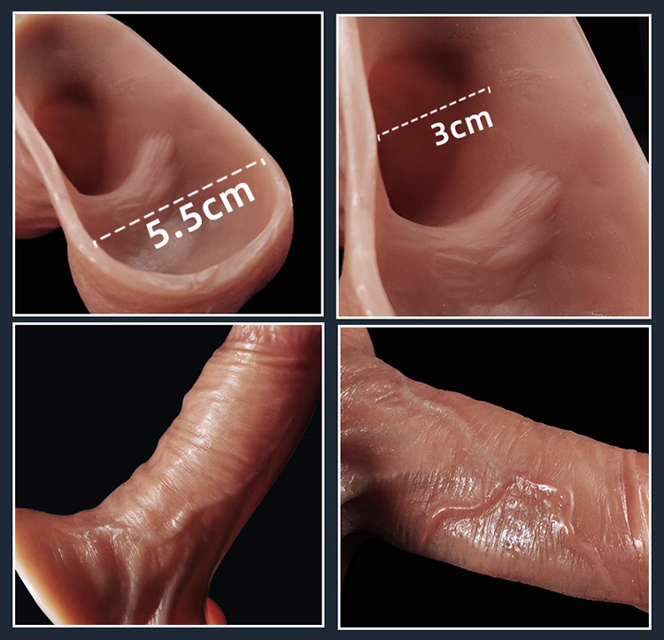 Men’s Wearable Hollow Silicone Penis Sleeve, Long Thickening Design, Adult Sex Toy — detail image 32
