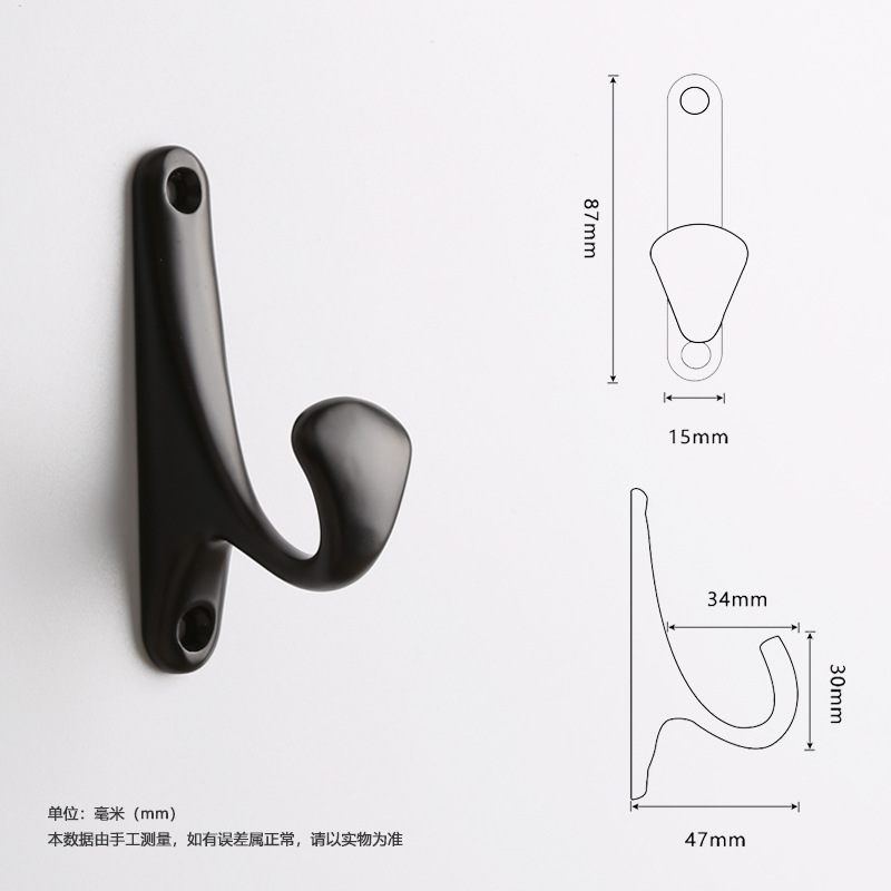 Ropa de armario gancho solo gancho de estilo europeo gancho de pasillo gancho de ropa colgante de pared gancho de pared-gancho de llave libre