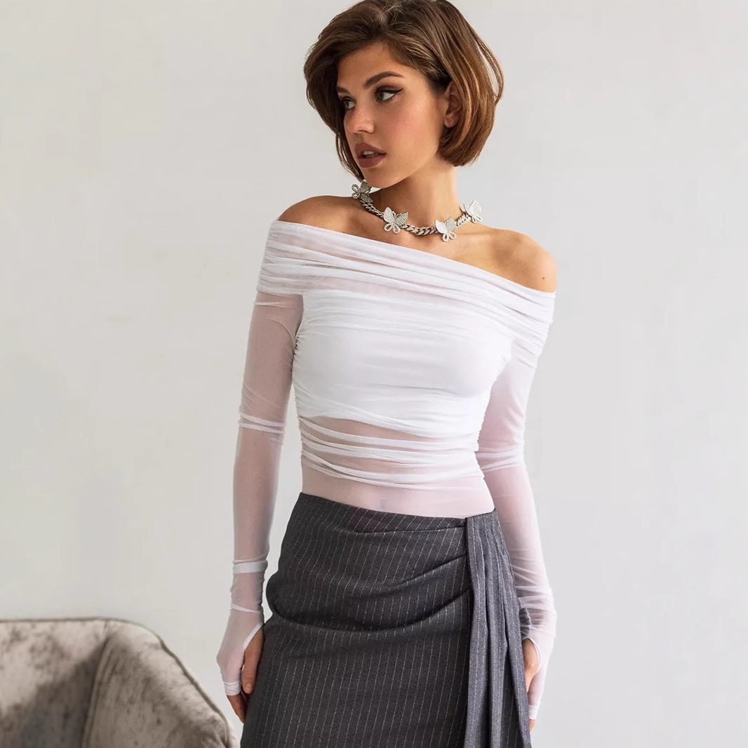2024 otoño y invierno nuevo estilo transfronterizo de ropa de mujer europea y americana de color sólido moda delgada un cuello de tela de manga larga chaqueta image 5