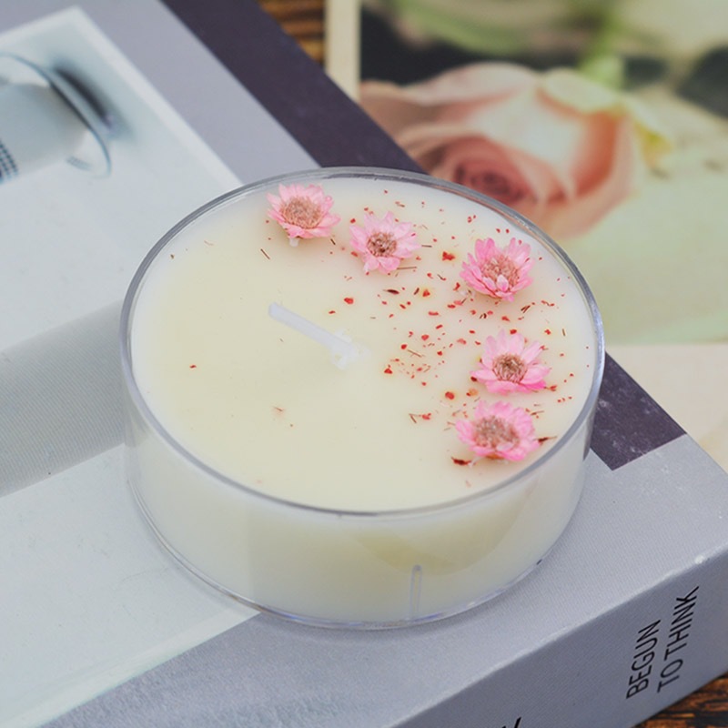Bougie d'aromathérapie longue durée, parfum floral éternel, rose séchée, style créatif et intemporel, fabriquée à la main._voghion.com