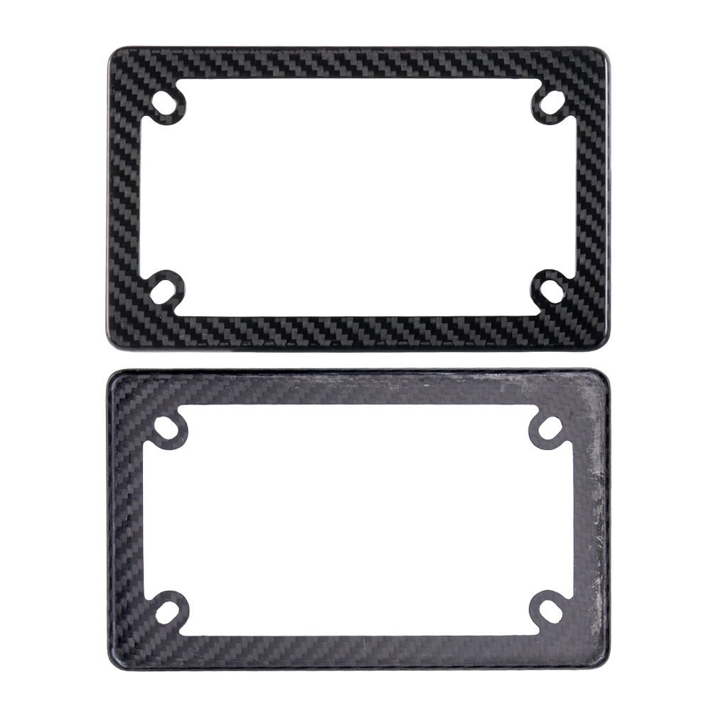 Motorcycle License Plate Frame Carbon Fiber License Plate Frame Dry Carbon Electric Vehicle Us Standard License Plate Holder Real Carbon Modification Accessories