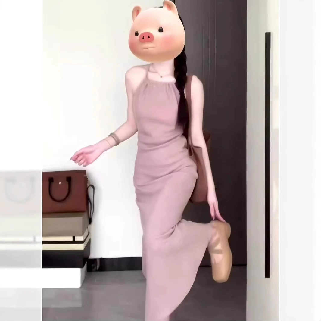 Отпечатанный темперамент легкое зрелое платье-подтяжка ретро-нишевые дизайнерские премиум-класса тонкое летнее тонкое платье