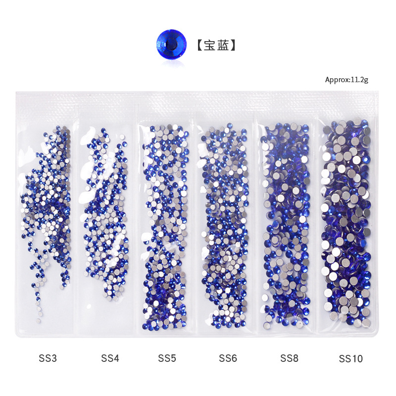 Accesorios de joyería de uñas transfronterizas cristal taladro de uñas taladro de fondo plano DIY taladro de uñas taladro de joyería al por mayor