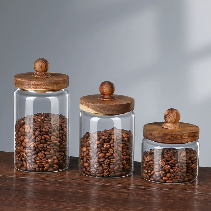 Кофейные зерна кофейный порошок для хранения герметичный стеклянный резервуар для домашнего прозрачного хранения резервуар для хранения чайный резервуар