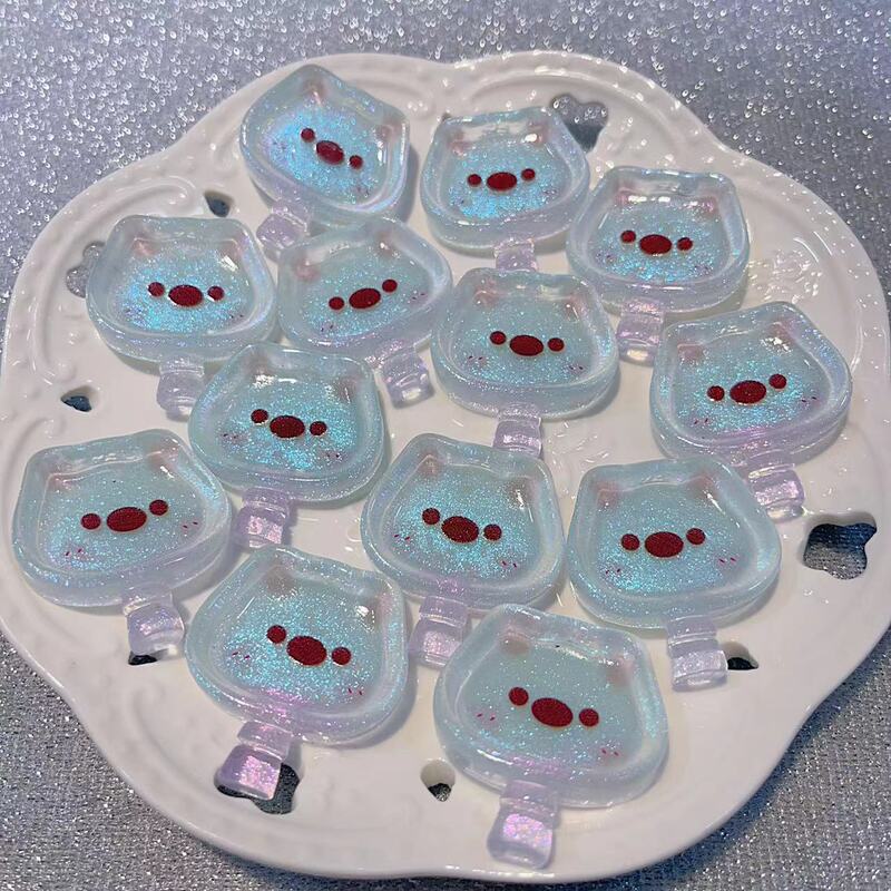 【冰透小熊煎锅】卡35×33mm萤火虫夜光 手工DIY饰品-树脂花|undefined