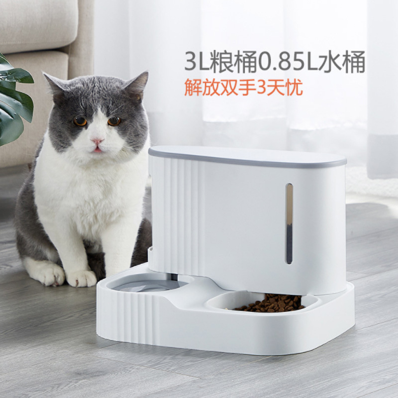 自动饮水大容量狗碗饮水器猫碗批发猫食盆宠物碗猫盆猫咪食盆双碗