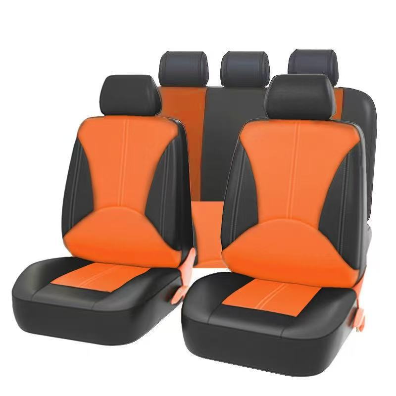 Source Factory Pu Spliced Leather Car Seat Covers for Export, Amazon Cross-Border Exclusive Supply, Universal for Automobiles, Waterproof and Dustproof