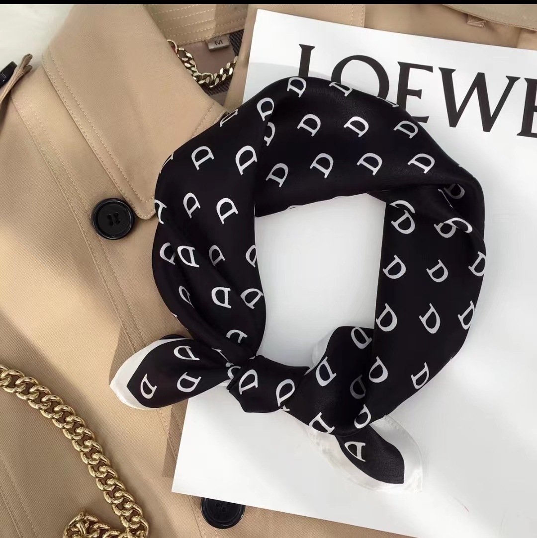 2025 nuevo estilo bufanda de seda mujer 70x70 bufanda cuadrada primavera y otoño moda todo fósforo camisa profesional traje bufanda de etiqueta delgada